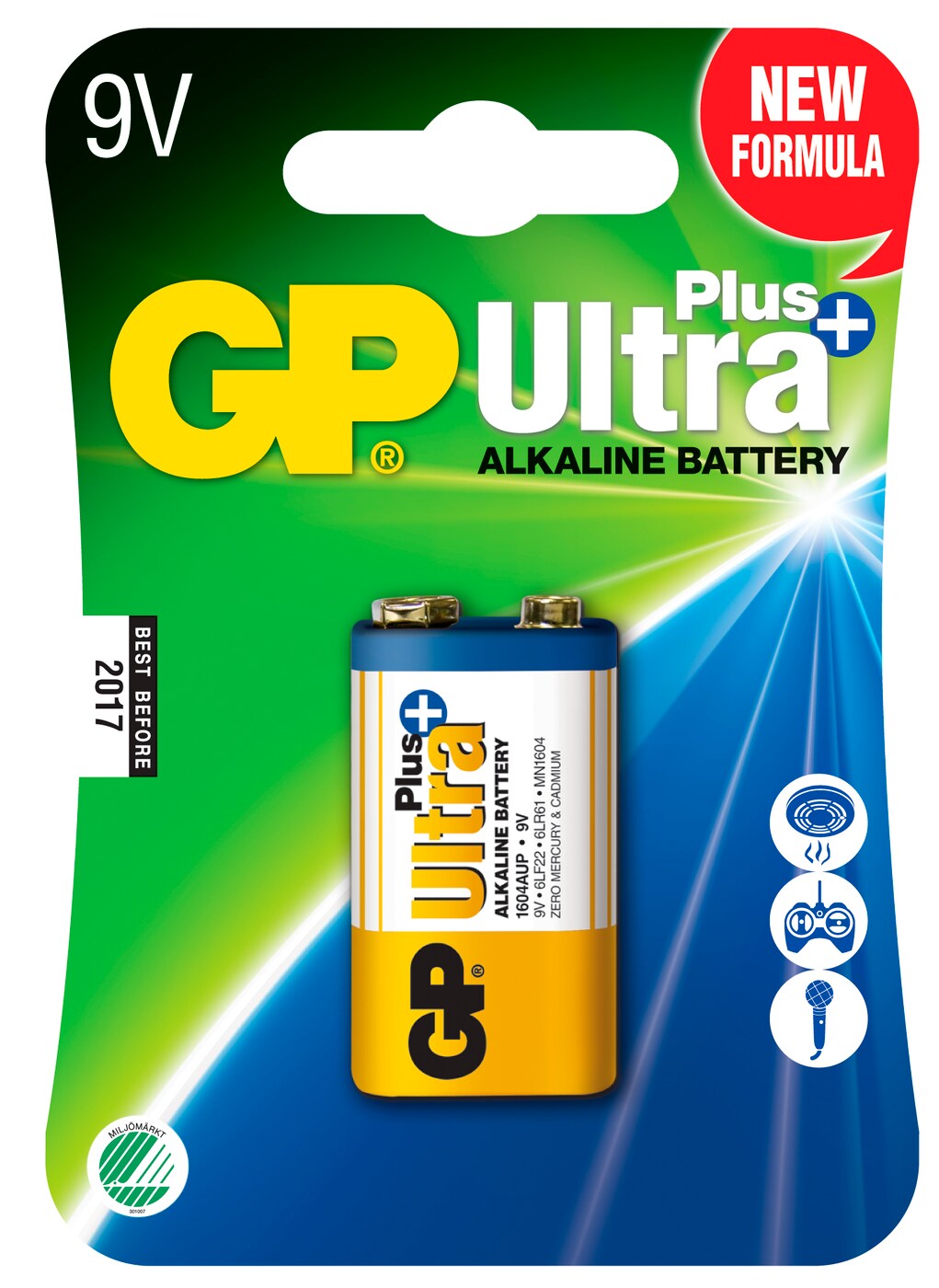 Batteri GP 9V Ultra Plus 